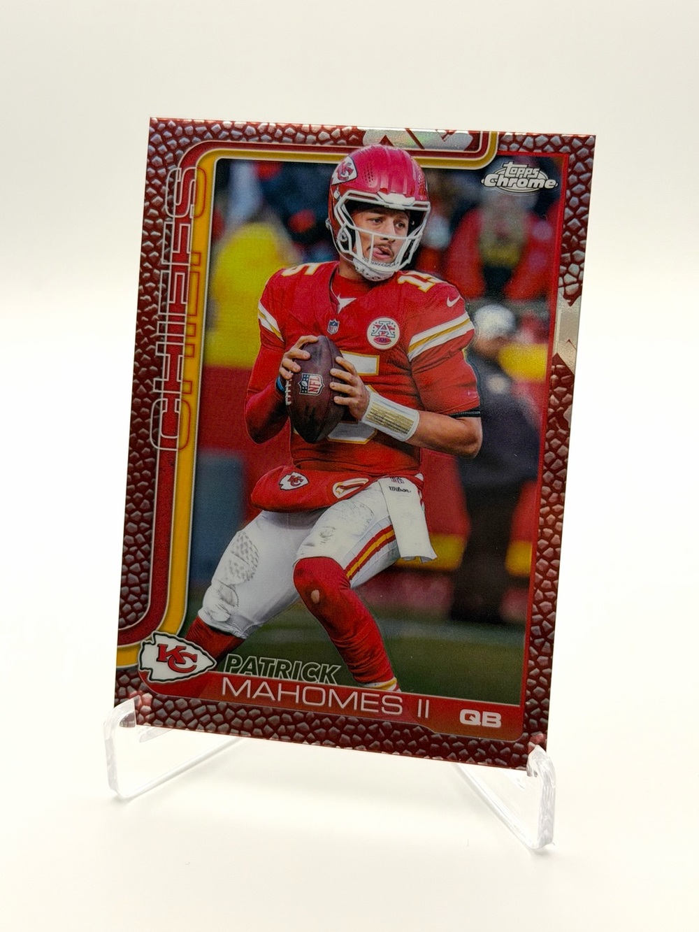 2025 Topps Chrome - Patrick Mahomes II #148 Leather Refractor